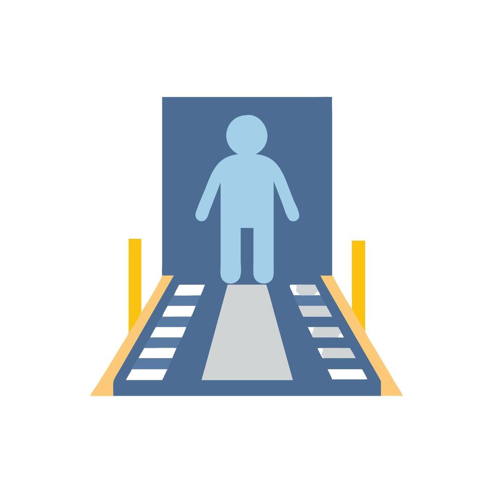Versatile Pedestrian Walkway Icon for Marketing Use vector