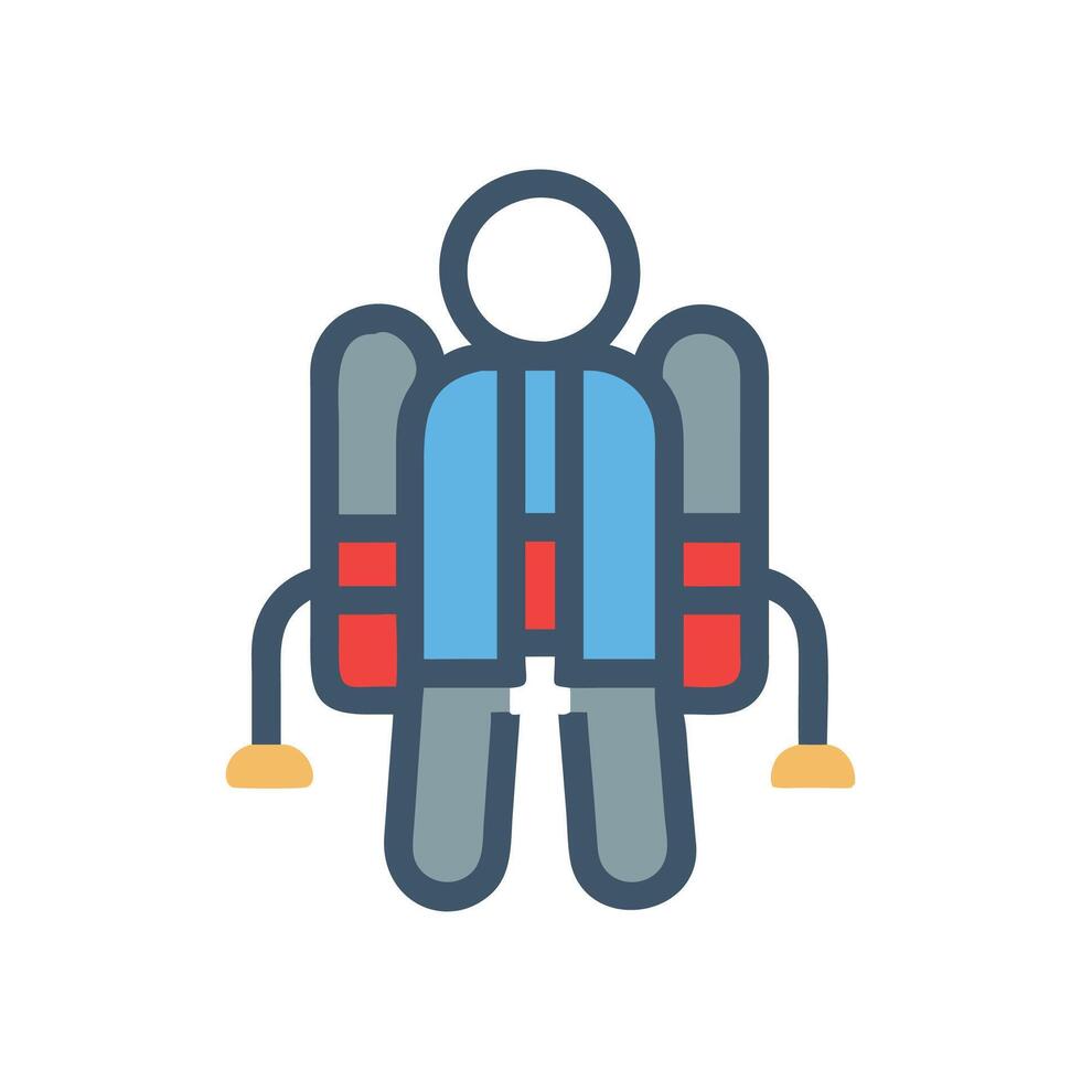 Futuristic Personal Jetpack Icon for Innovation vector