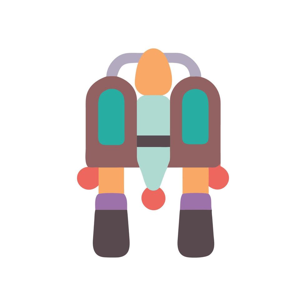 Innovative Personal Jetpack Icon for Futuristic Travel vector