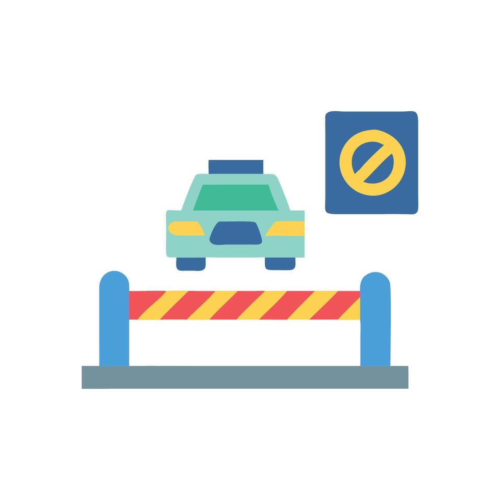 Dynamic Police Checkpoint Graphic for Public Safety vector