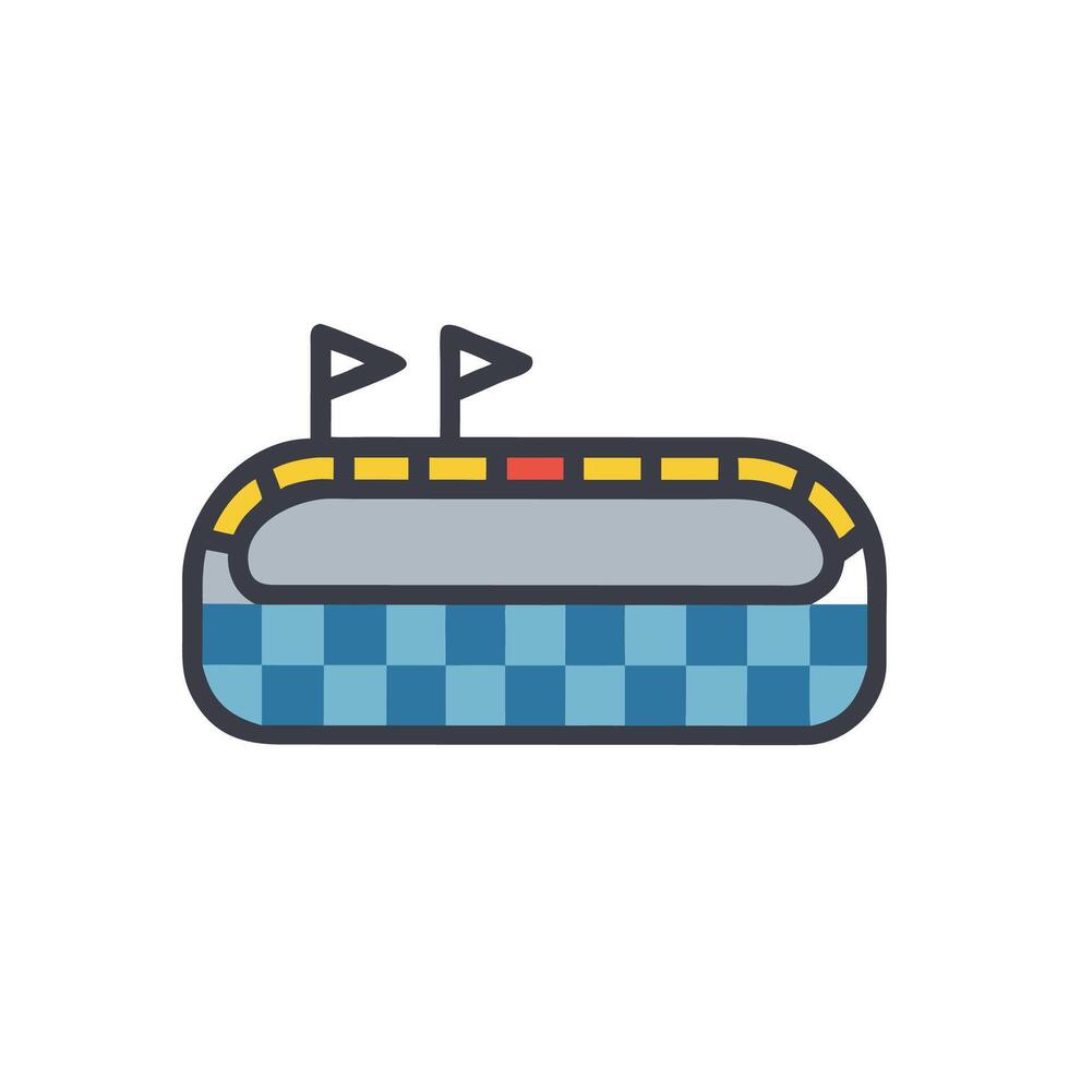 Creative Race Track Illustration for Marketing Use vector