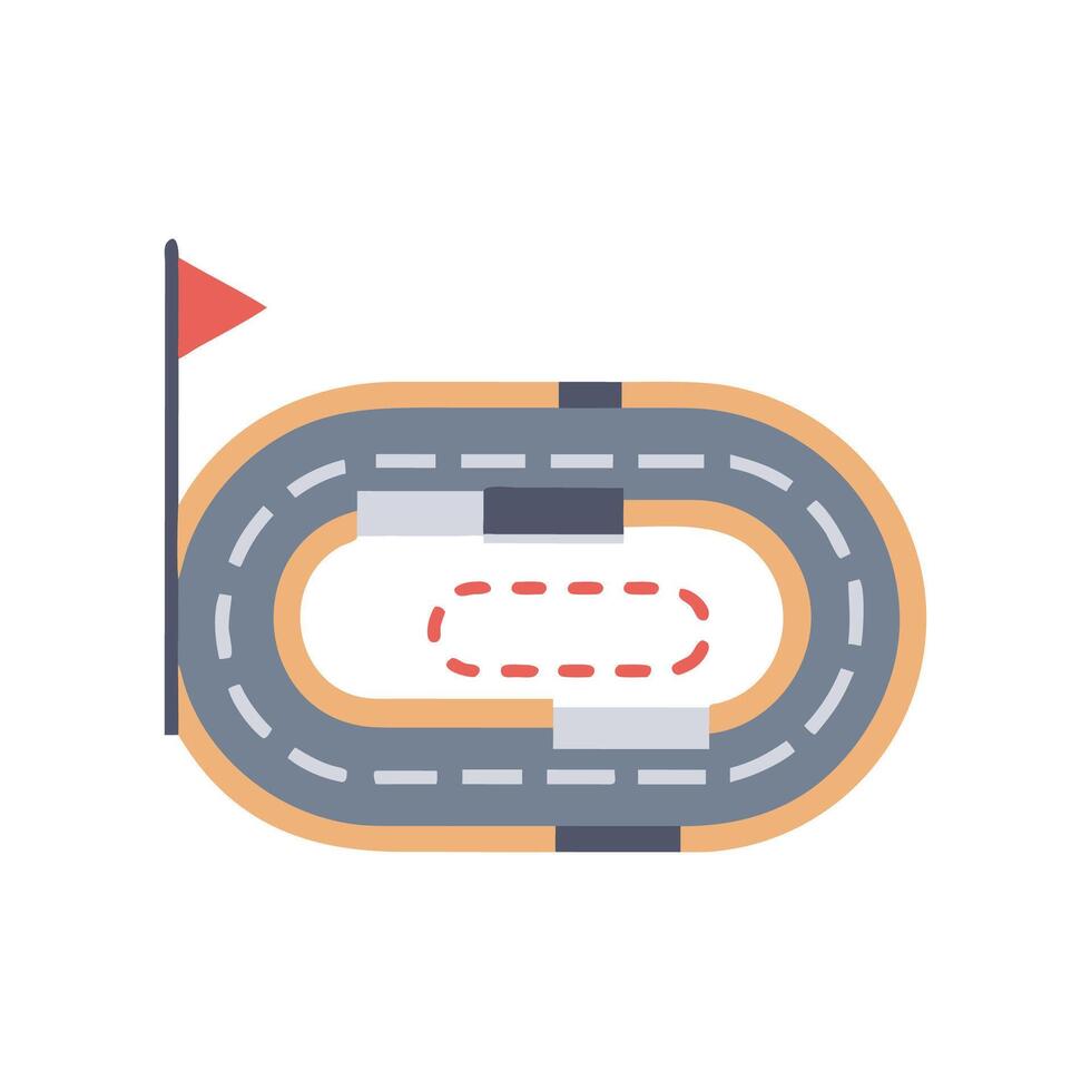 Dynamic Race Track Graphic for Racing Events vector