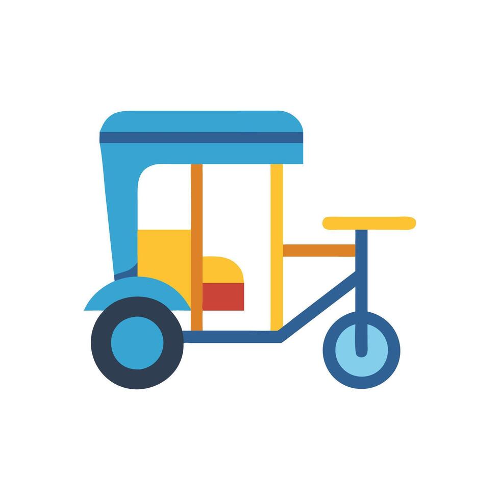 Dynamic Rickshaw Graphic for Urban Adventures vector