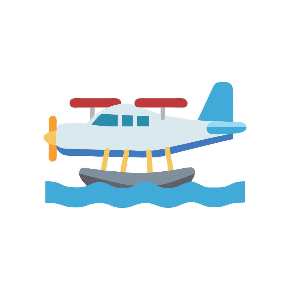 Stylish Sea Plane Icon for Water Adventures vector