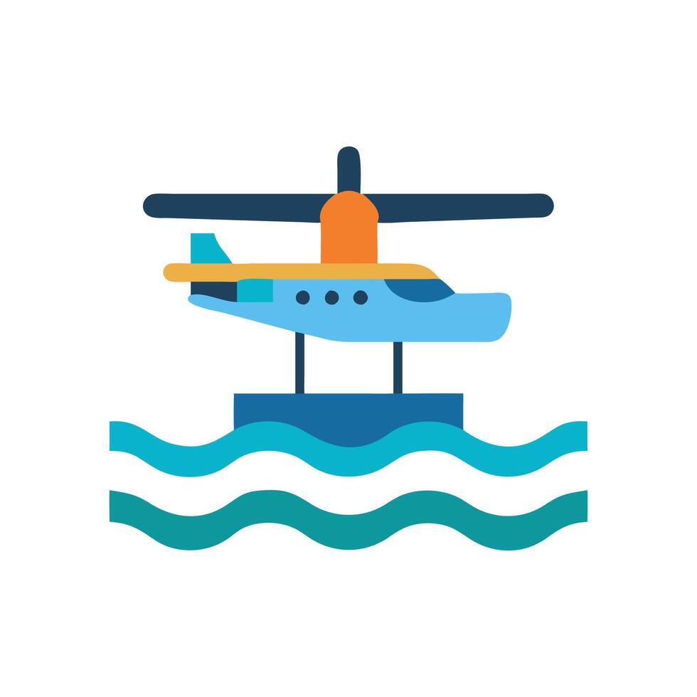 Creative Sea Plane Icon for Nautical Adventures vector