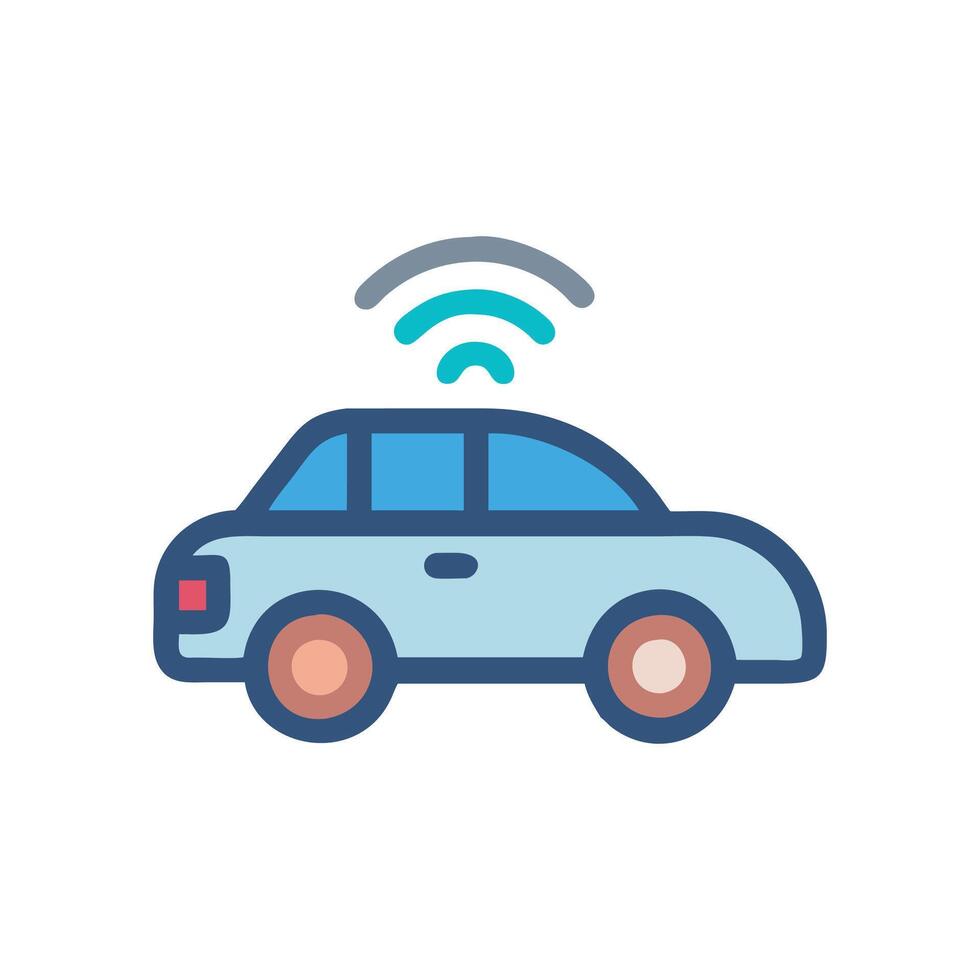 Innovative SelfDriving Car Icon for Smart Technology vector