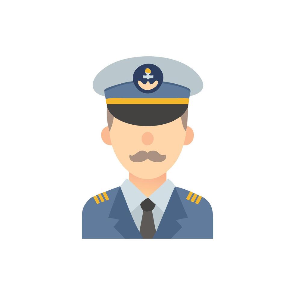 Stylish Ship Captain Icon for Sea Adventures vector