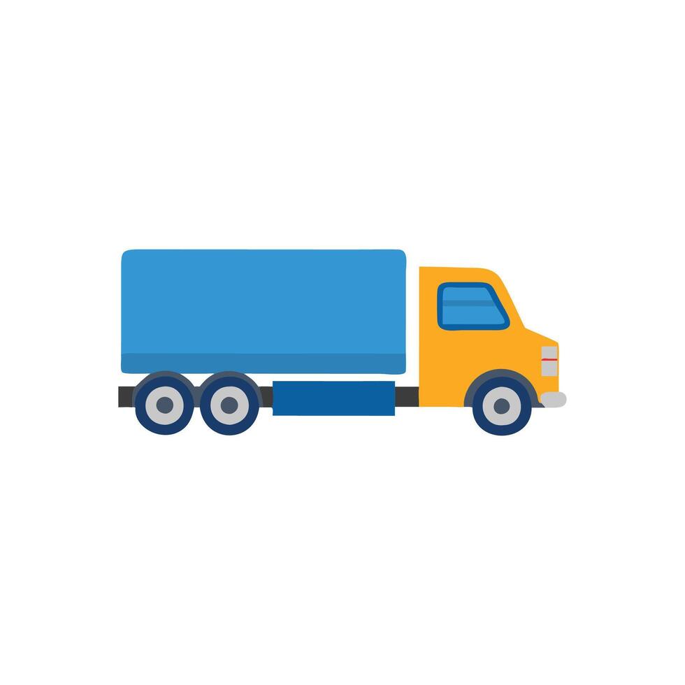 Durable Semi Truck Icon for Interstate Shipping vector