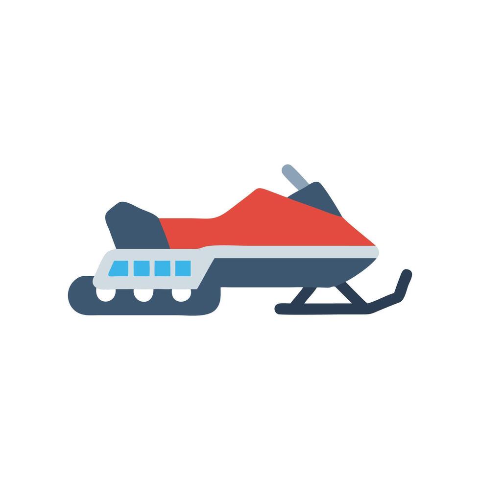Stylish Snowmobile Icon for Winter Adventures vector