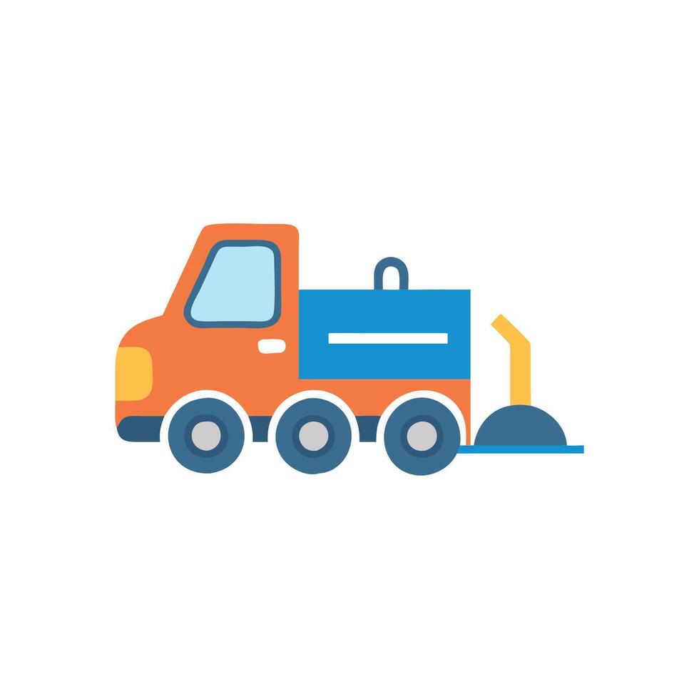 Powerful Snow Plow Truck Icon for Heavy Snow vector