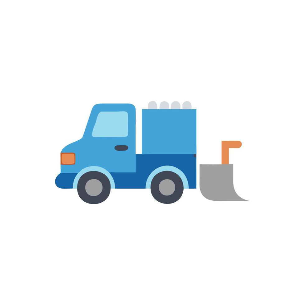 Creative Snow Plow Truck Icon for Winter Challenges vector