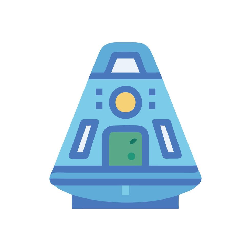 Creative Space Capsule Icon for Future Technology vector