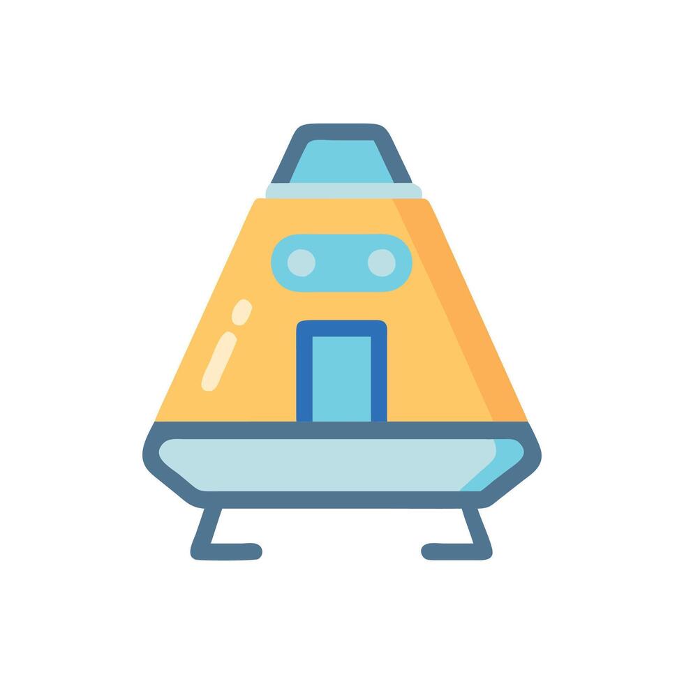 Unique Space Capsule Icon for Galactic Adventures vector