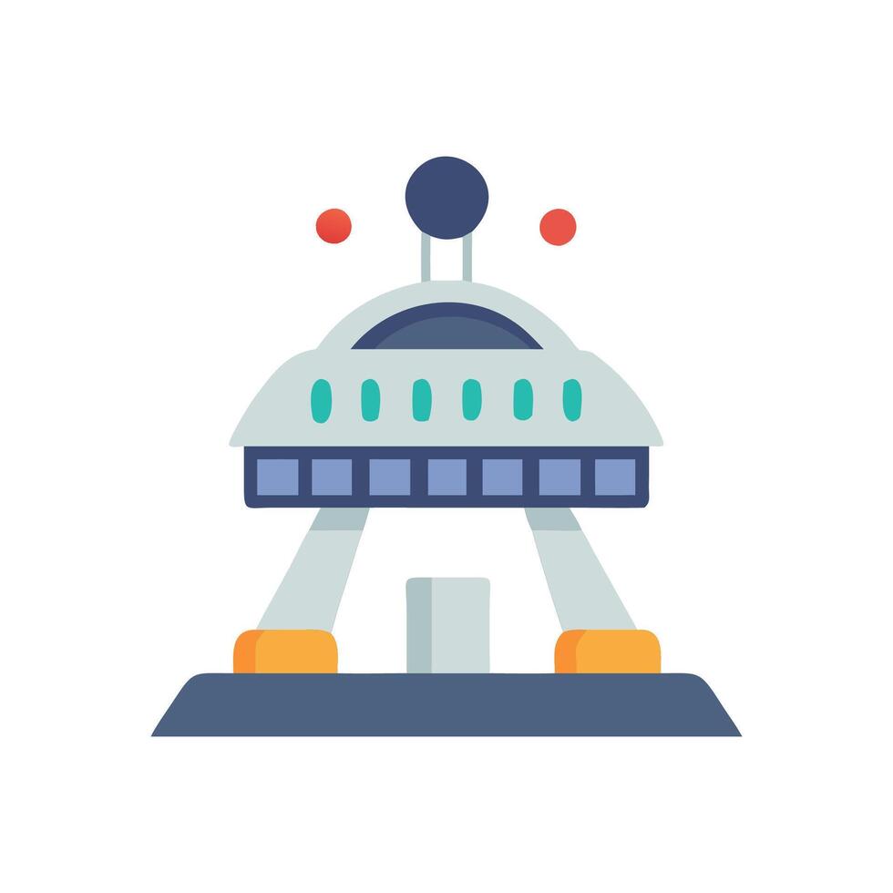 Modern Spaceport Icon for Launching Missions vector
