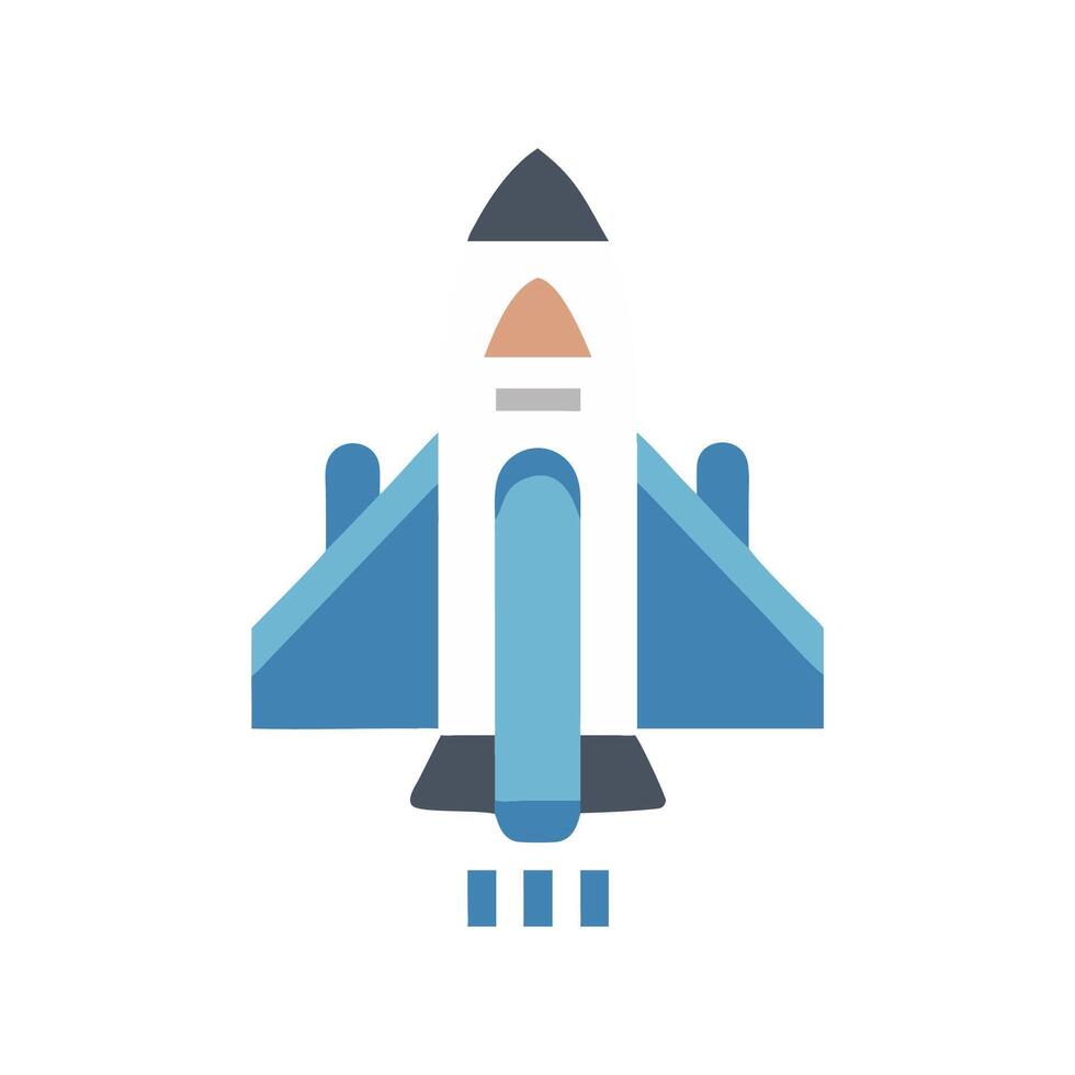 Stylish Space Shuttle Icon for Cosmic Exploration vector