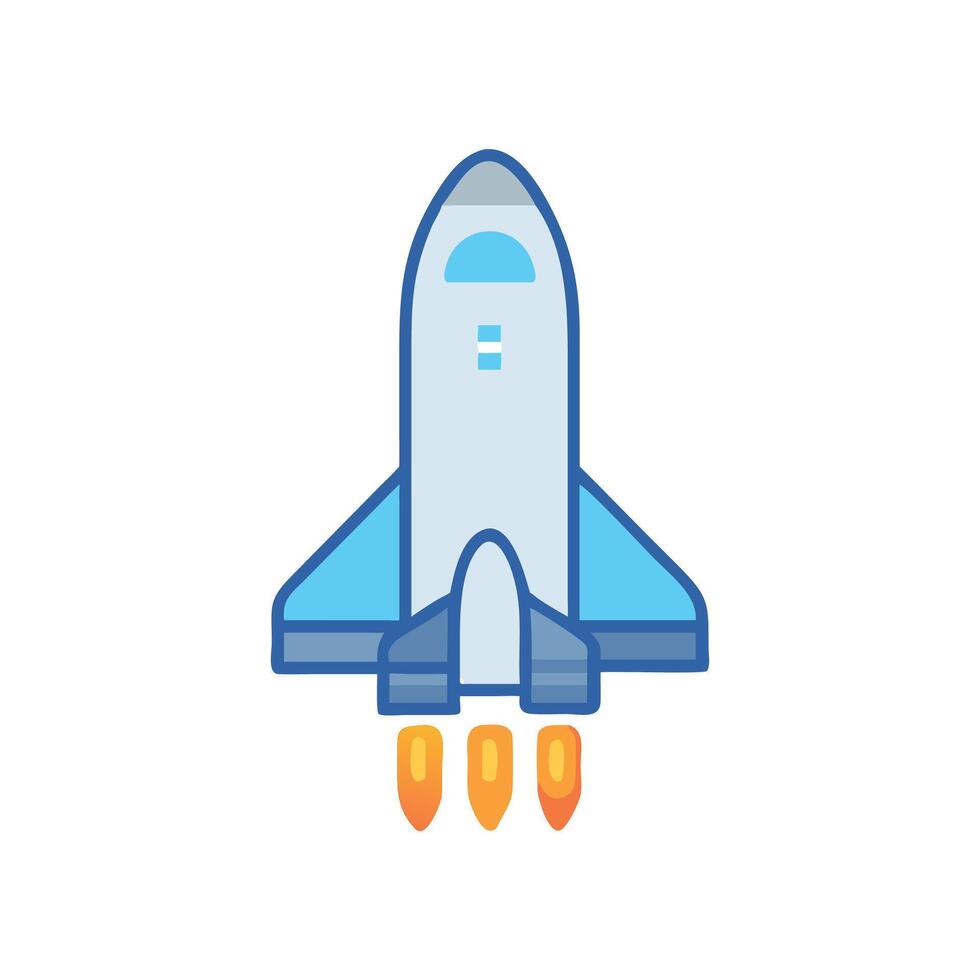 Futuristic Space Shuttle Icon for Galactic Missions vector