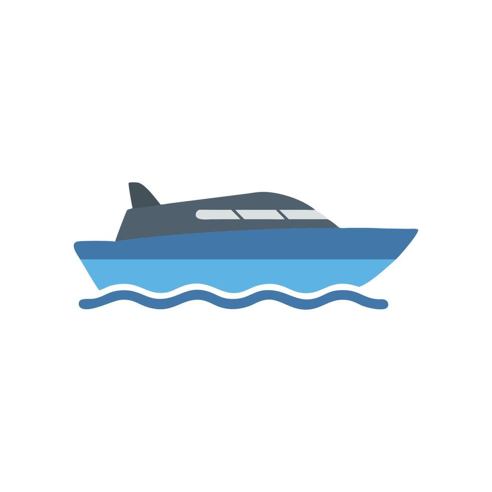 Dynamic Speedboat Icon for Marine Adventures vector