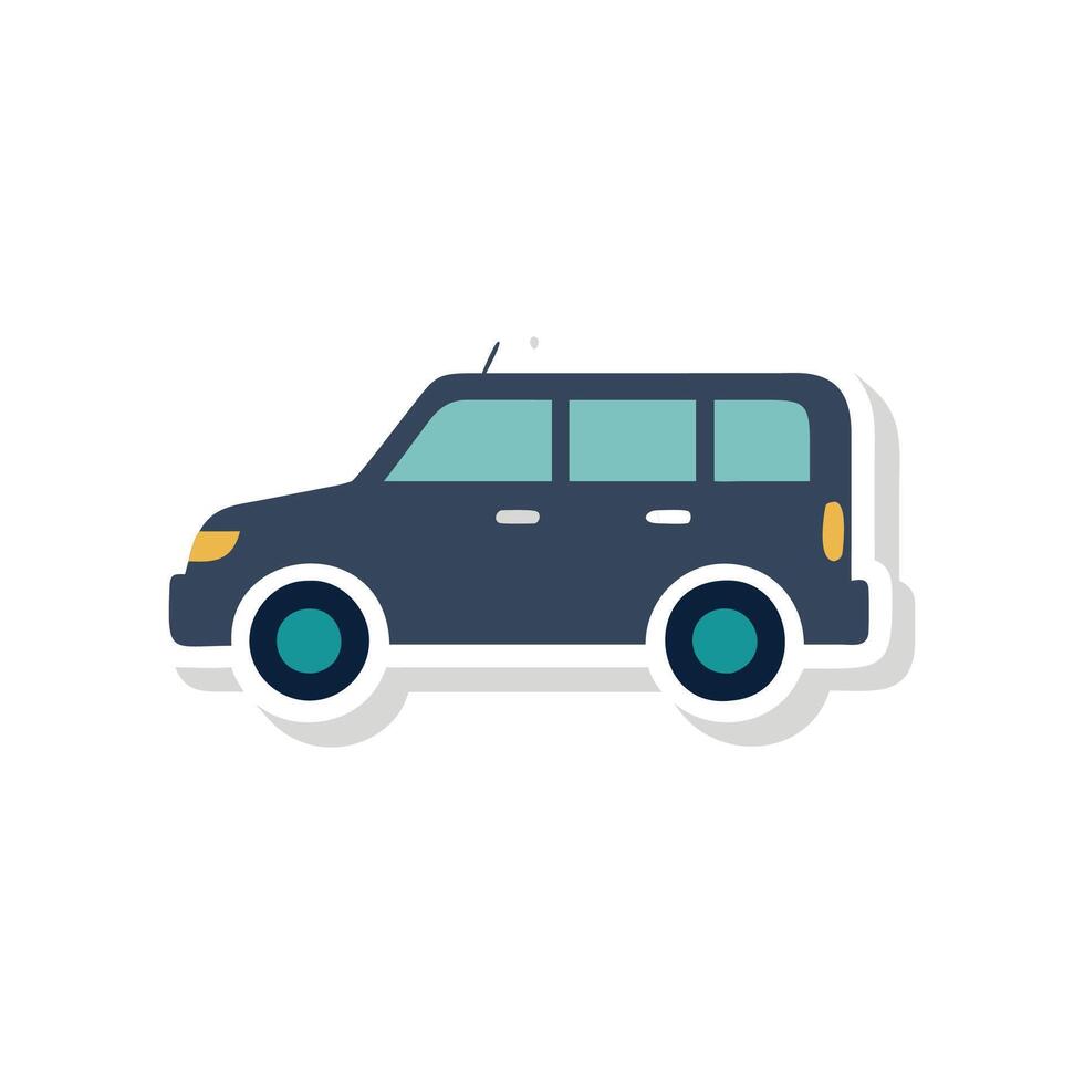 Dynamic SUV Icon for OffRoad Excursions vector