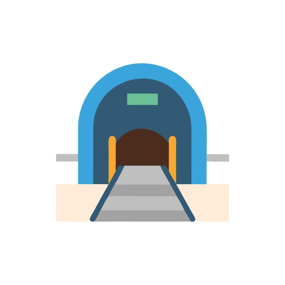 Innovative Subway Entrance Icon for Urban Transit vector