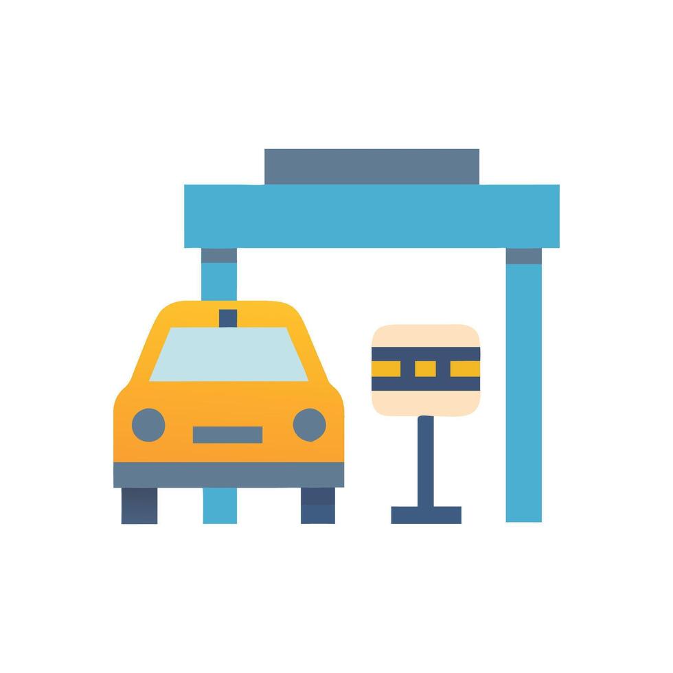 Dynamic Taxi Stand Icon for City Rides vector