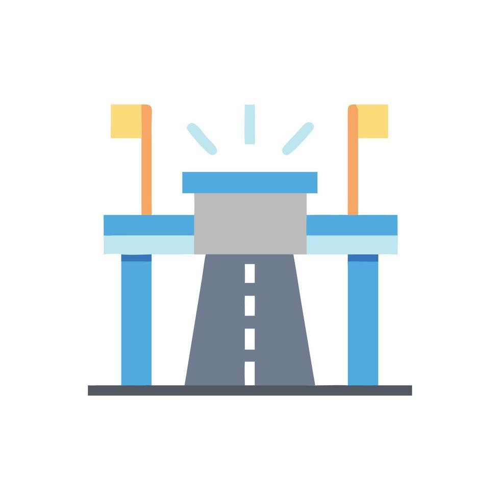 Convenient Toll Road Icon for Traveling vector