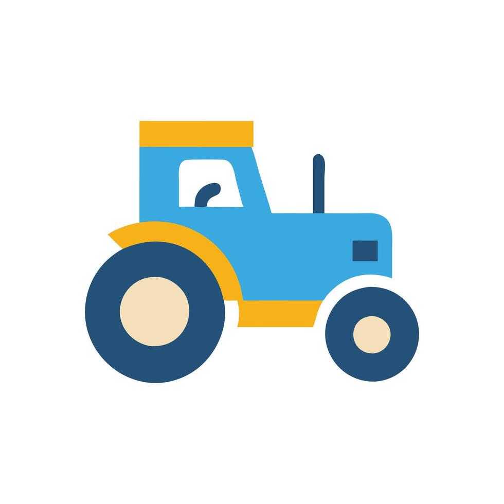 Creative Tractor Icon for Farming Operations vector