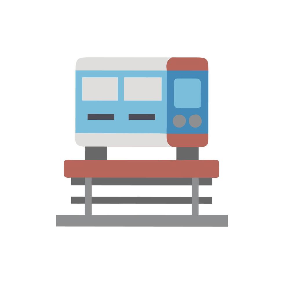Modern Train Platform Icon for Transportation Hubs vector