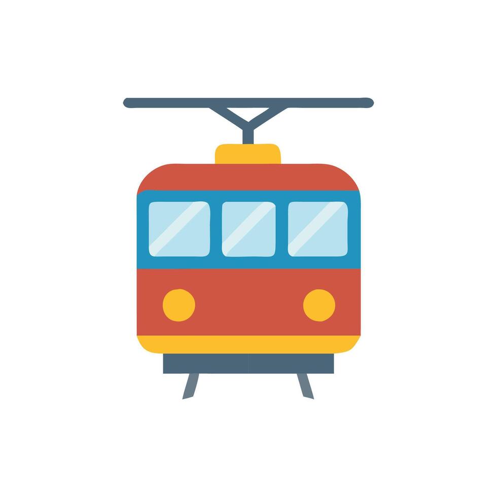 Creative Tram Icon for Efficient Urban Mobility vector