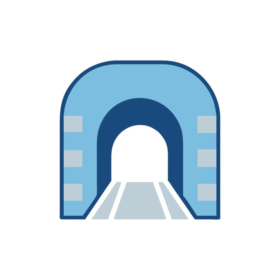 Innovative Tunnel Icon for Urban Infrastructure vector