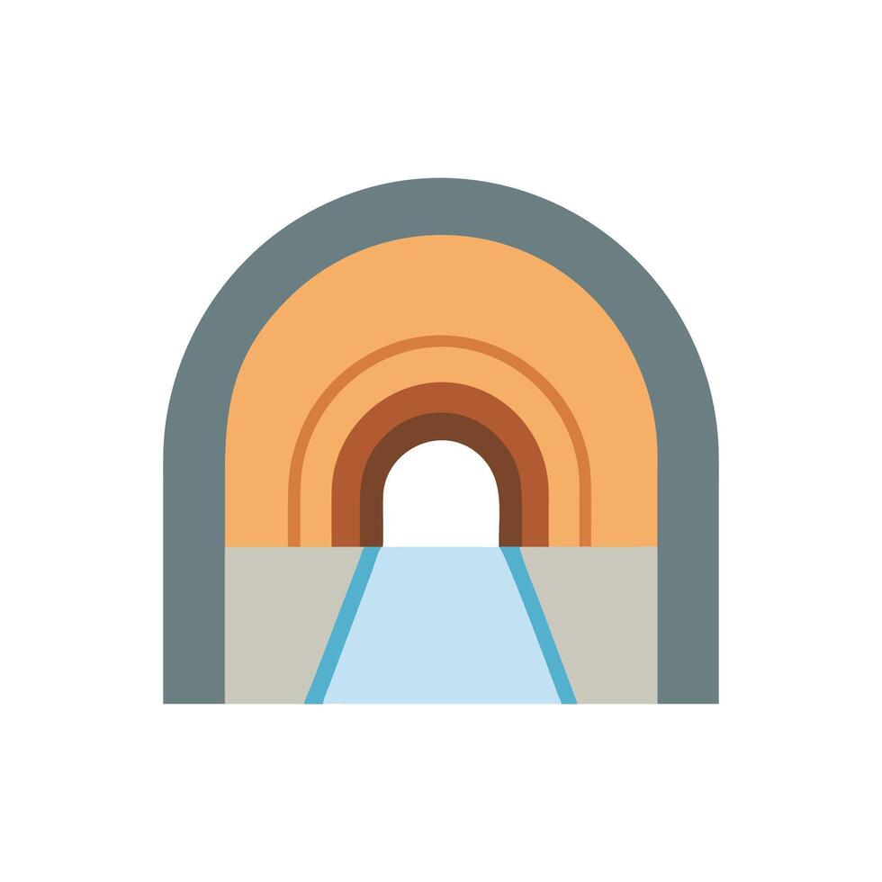 Dynamic Tunnel Icon for Roadworks vector