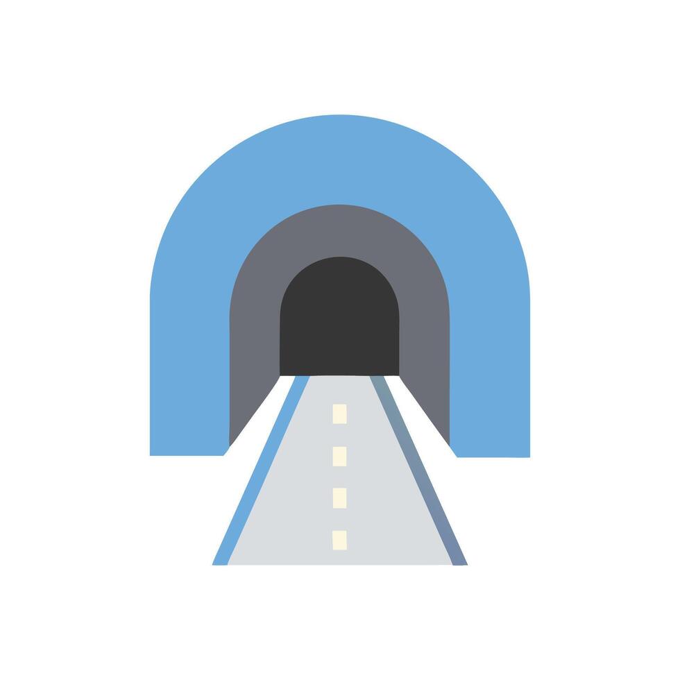 Creative Tunnel Icon for Efficient Roads vector