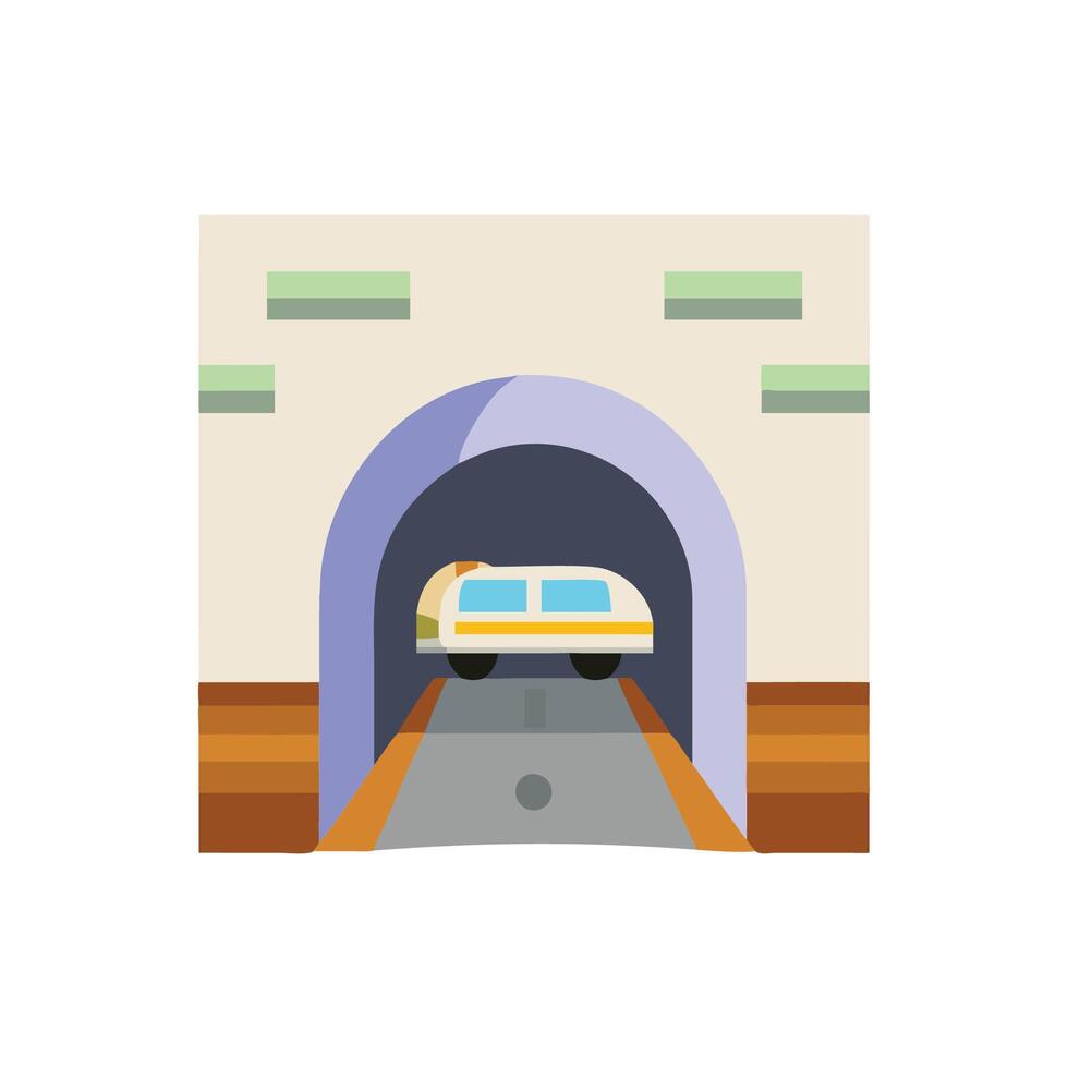 Innovative Underground Tunnel Transport Icon vector
