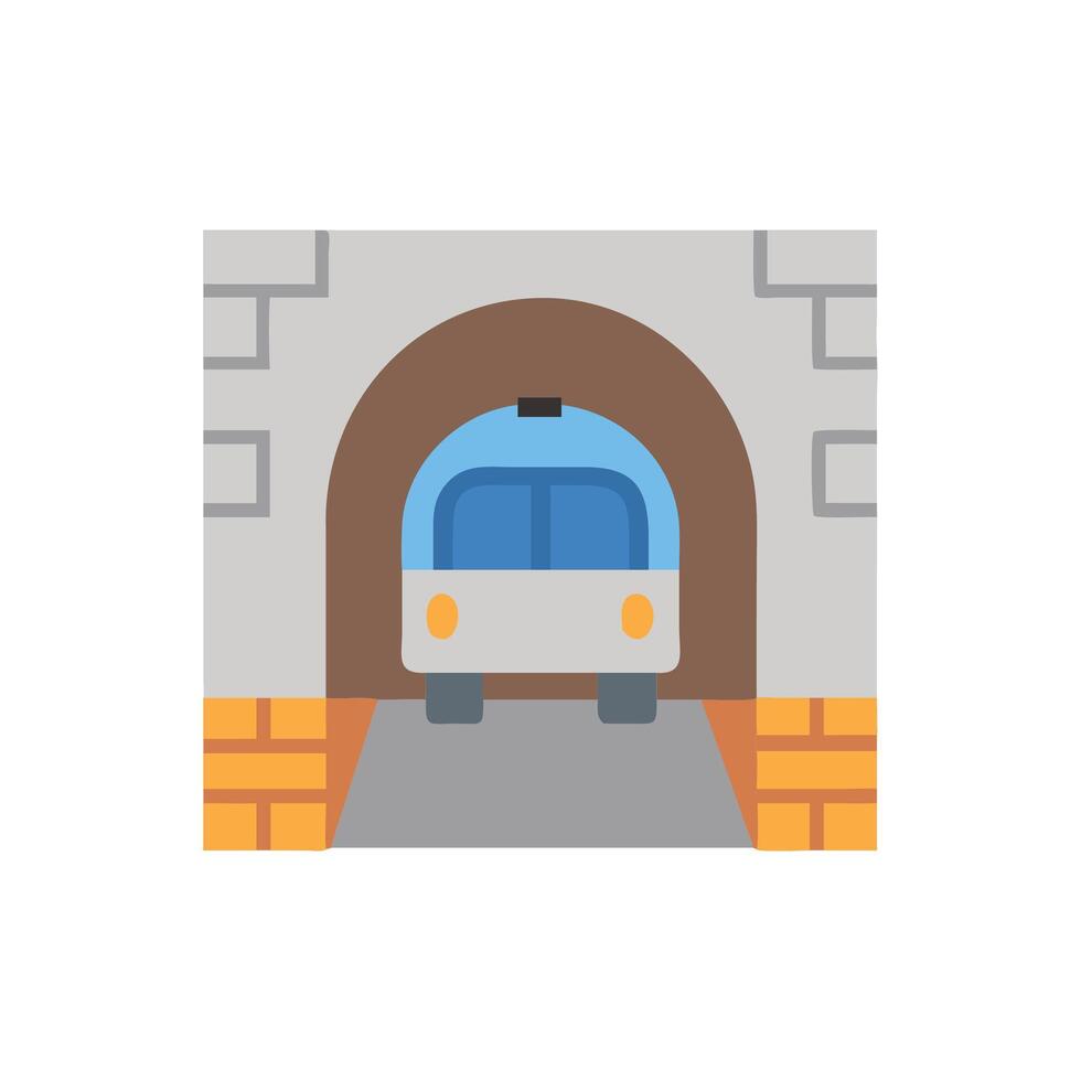 Creative Underground Tunnel Transport Icon vector