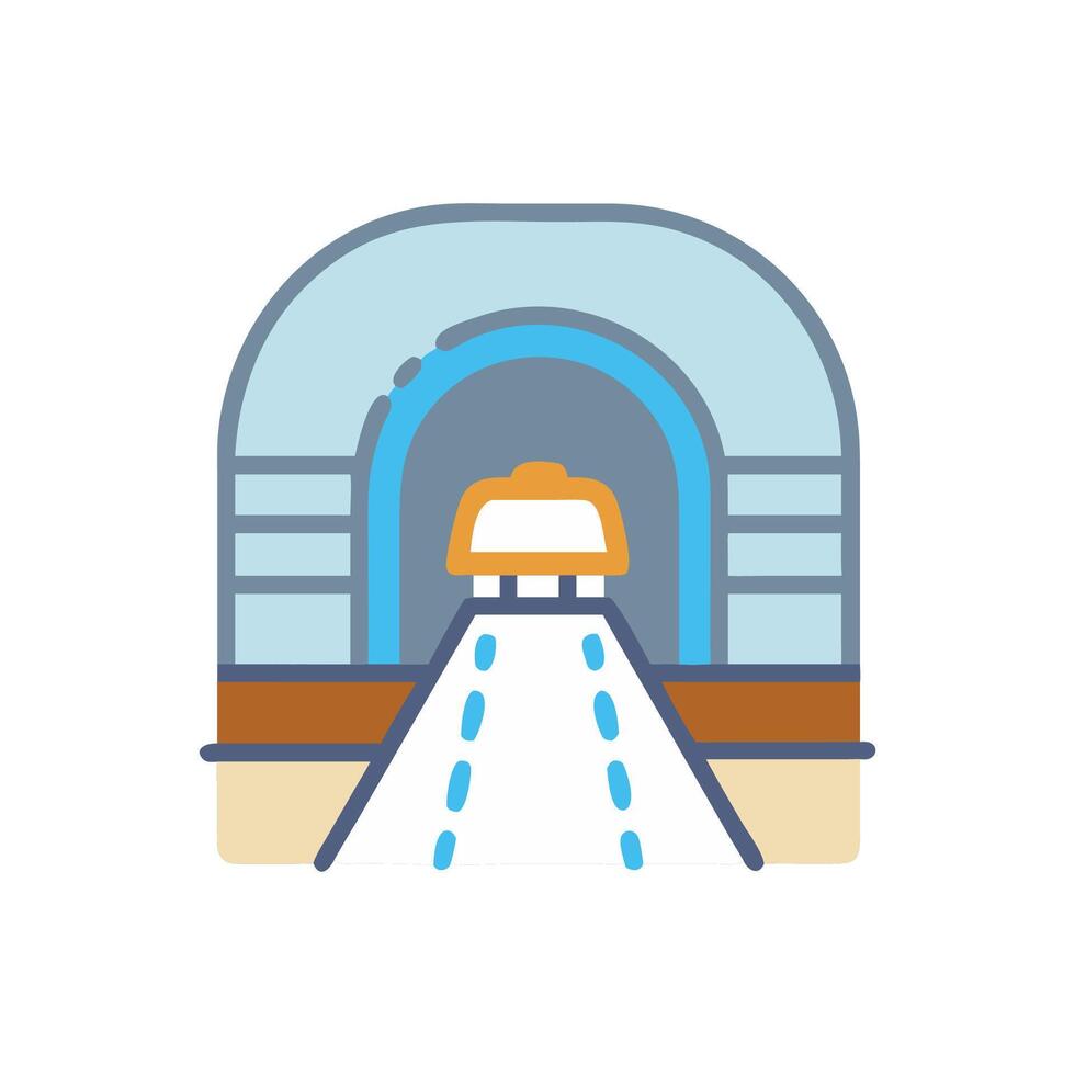 Dynamic Underground Tunnel Transport Icon vector