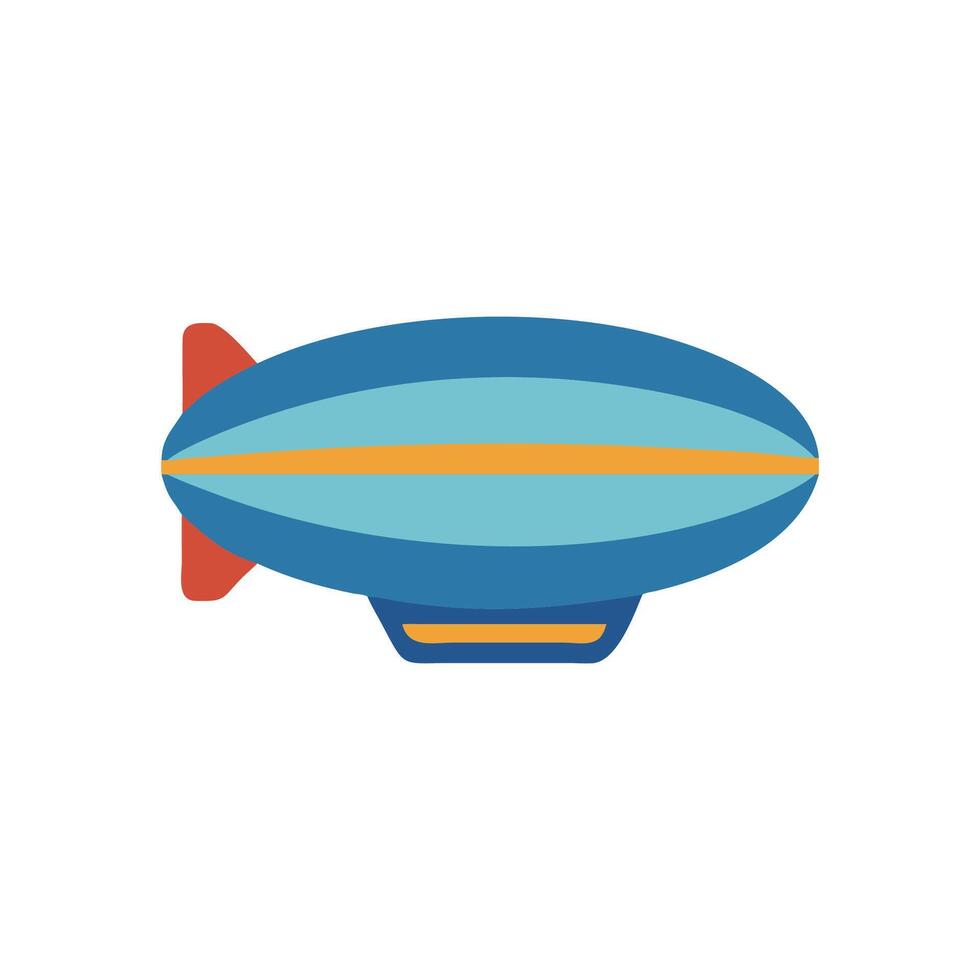 Dynamic Zeppelin Icon for Air Travel vector