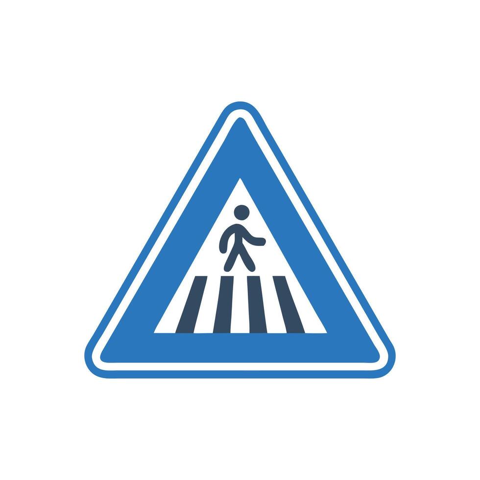 Creative Zebra Crossing Icon for Safe Walking vector