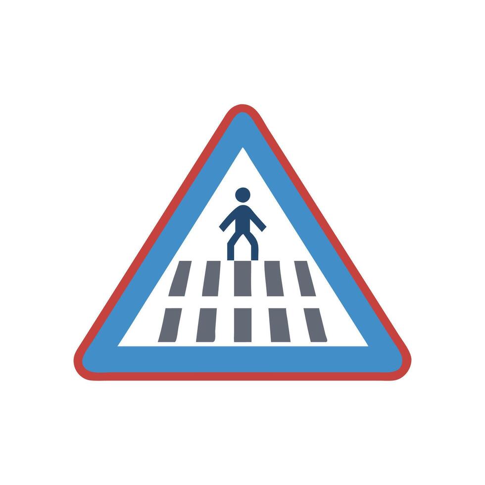 Dynamic Zebra Crossing Icon for Traffic Control vector