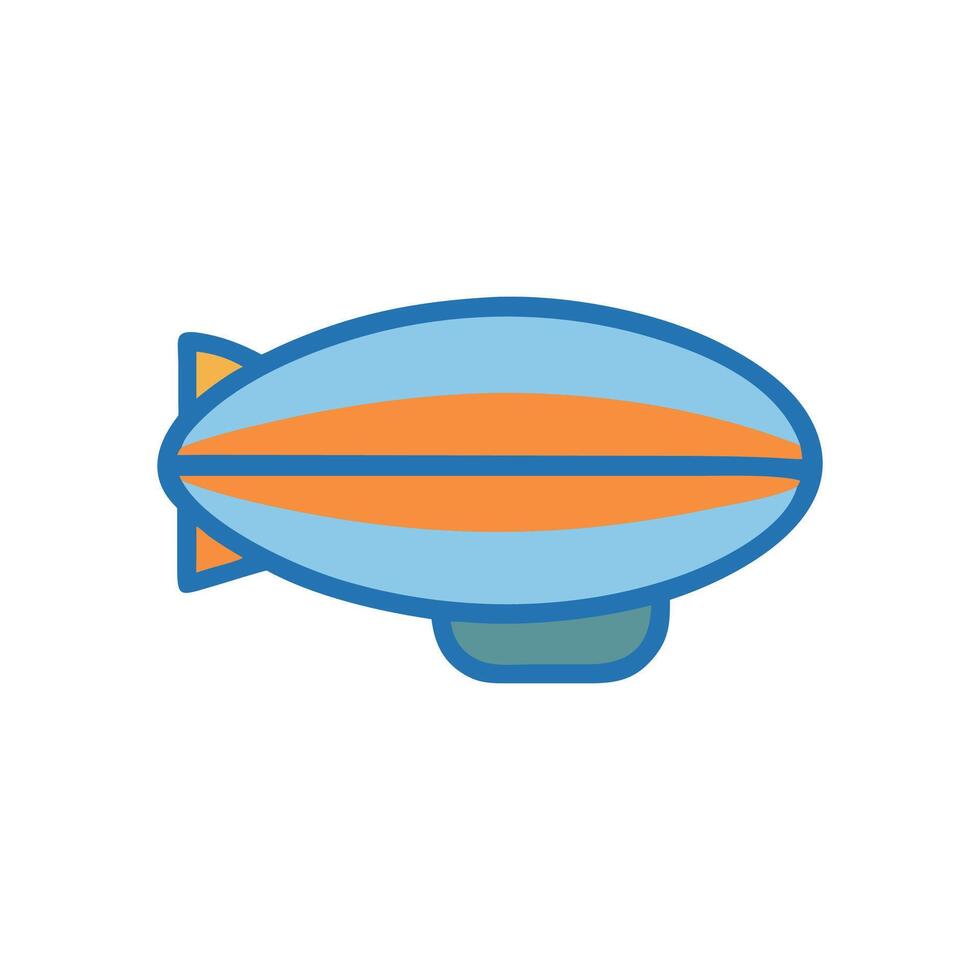 Charming Zeppelin Icon for Scenic Flights vector