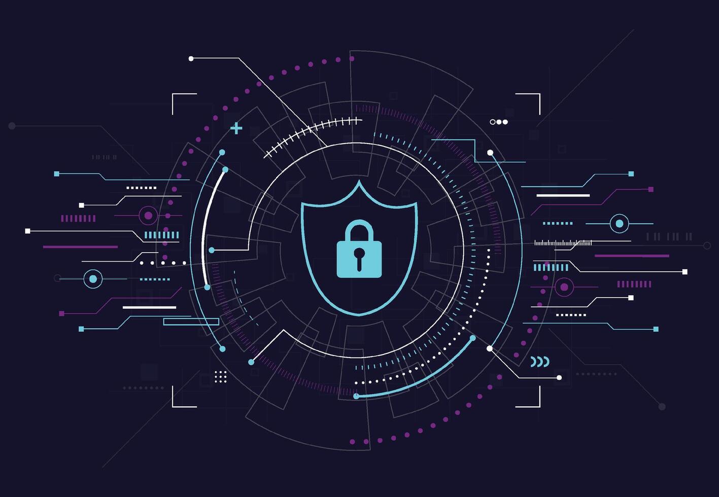 Premium security cyber digital concept vector