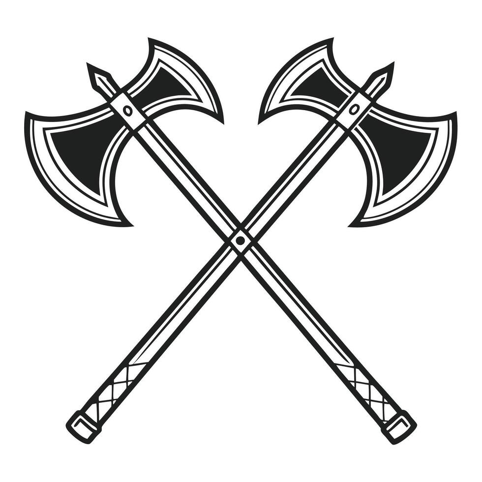 Minimalist Crossed Axes Symbol vector