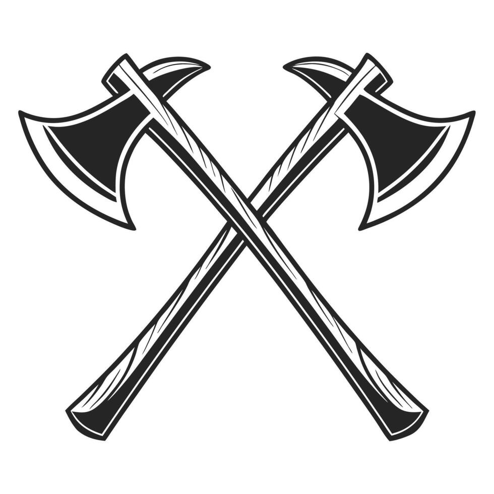 Crossed Axes Silhouette vector