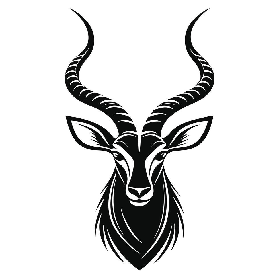 African Safari Icon of a Kudu Antelope vector