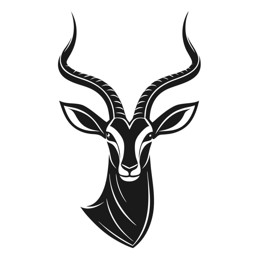 Wildlife Silhouette of a Kudu Antelope vector