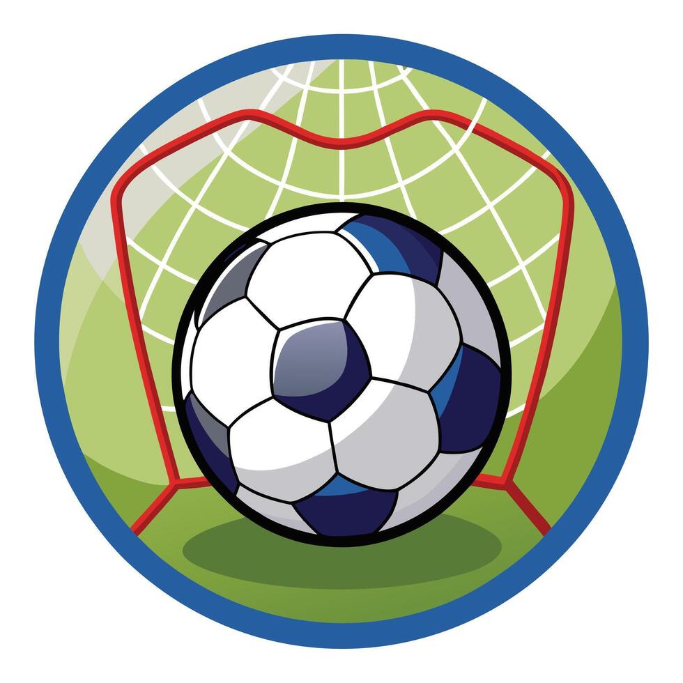Powerful Soccer Shot Scoring a Goal Sporty and Energetic Illustration vector