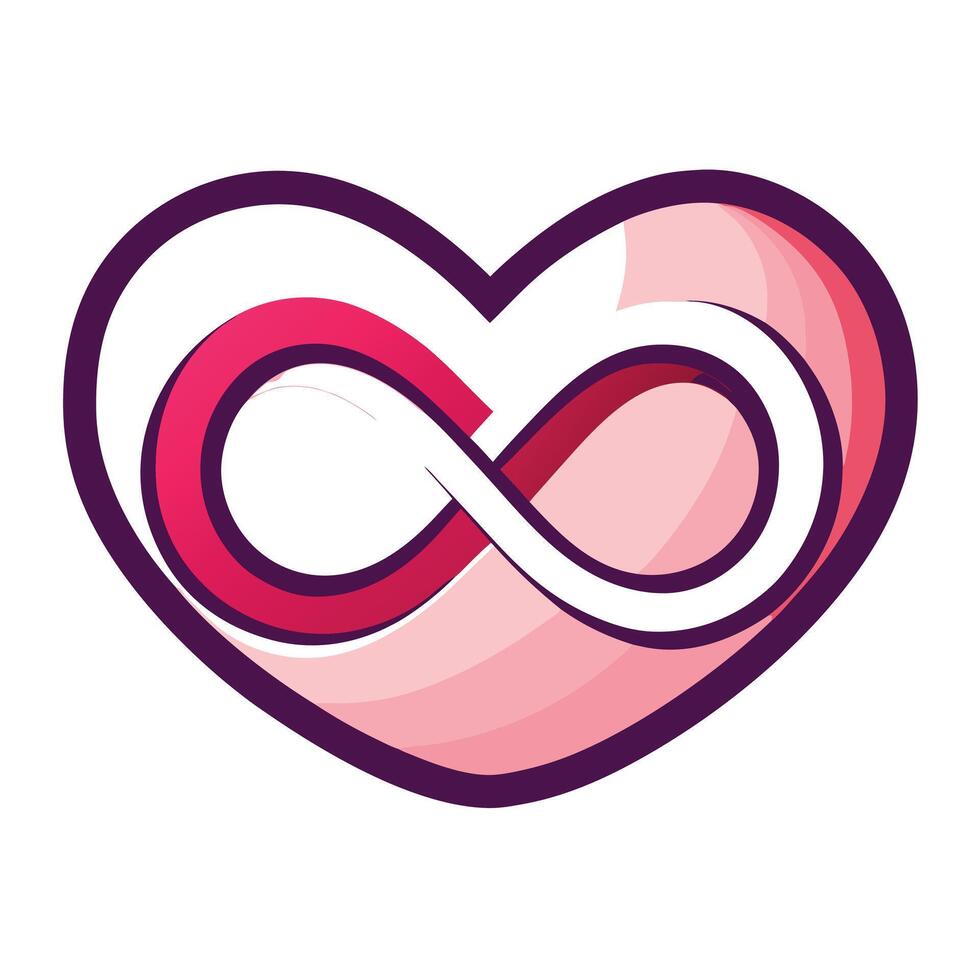 Modern of a Love-Inspired Infinity Symbol with Soft Pink Tones vector
