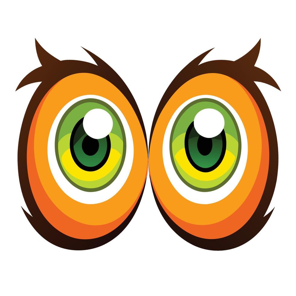 Bight and Playful Cartoon Eyes with ra Happy Expression vector