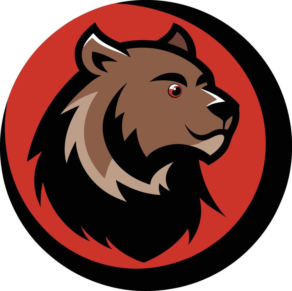 Bear Logo with Neon Effect vector