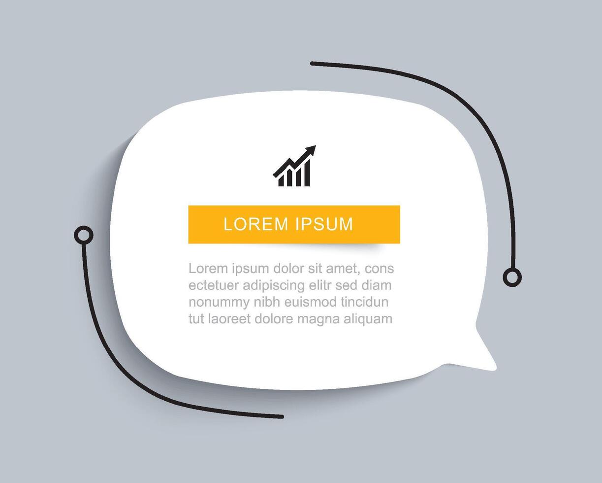 Infographic with bubble speech template design. vector