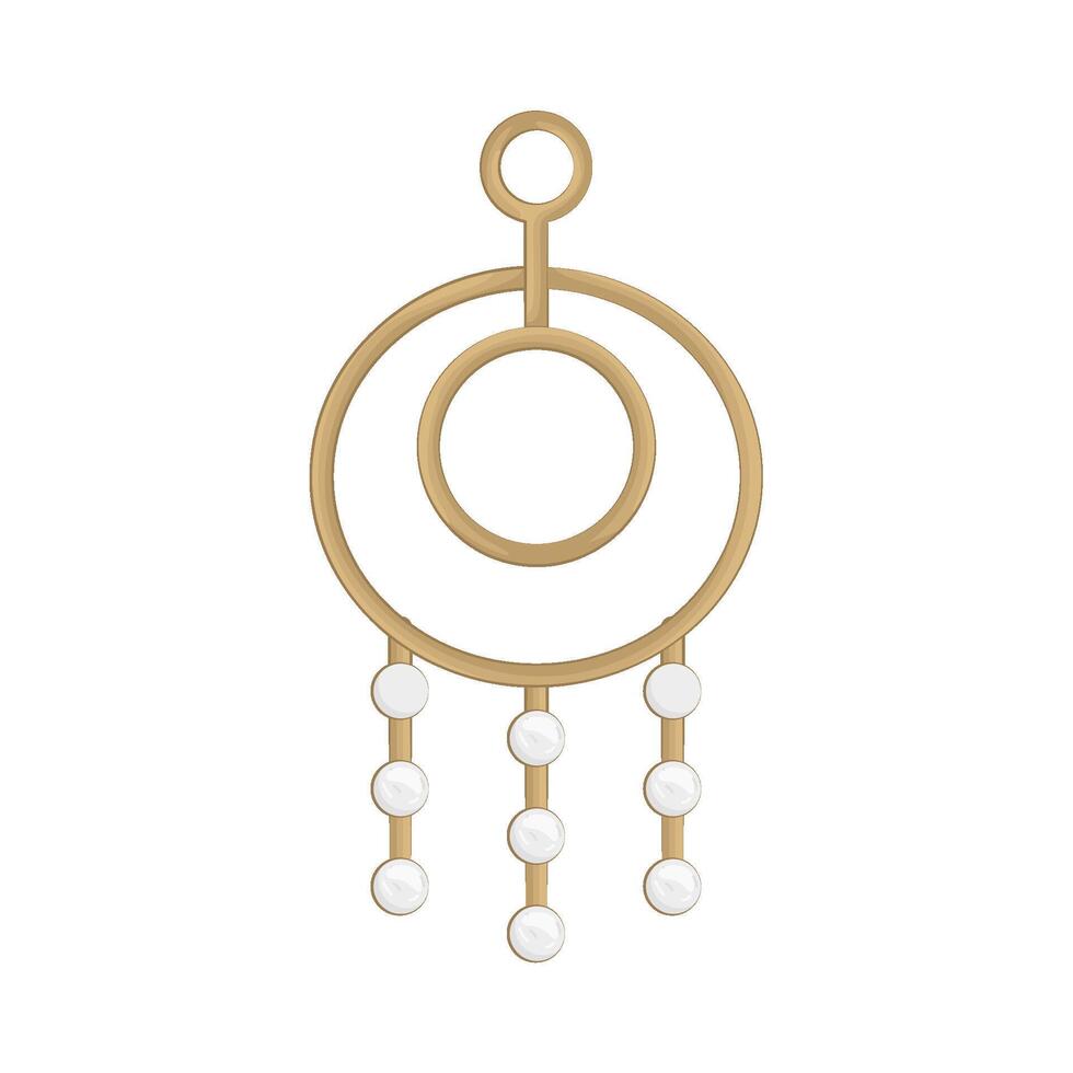 Illustration of Dangle Earrings vector
