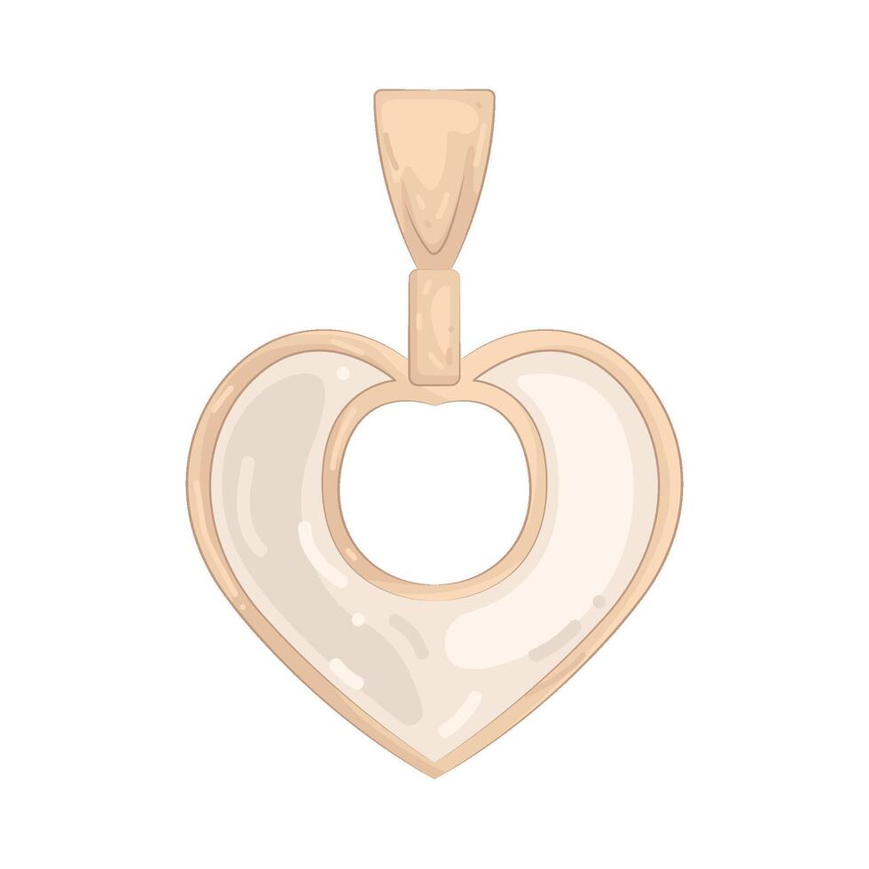 Heart pendant Illustration vector